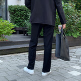 LMN ロニーエッセンシャルセミワイドスラックス (4 colors)