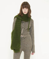 ASYMMETRIC COLOR KNIT CARDIGAN