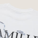 BACK WATER SLOGAN PRINT T-SHIRT (WHITE)