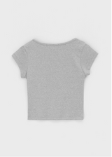 [B-BASIC] Cool Standard U-neck Crop Short Sleeve T-shirt (2SIZE)