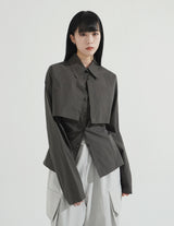 [SET] Bolero Shirt + Strap Sleeveless Top