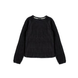 Fuzzy Knit Tee (black)