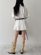 Two-buckle open-toe flip-flop boots