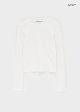 [B-BASIC] スタンダードブラッシュラウンド長袖Tシャツ (2SIZE)