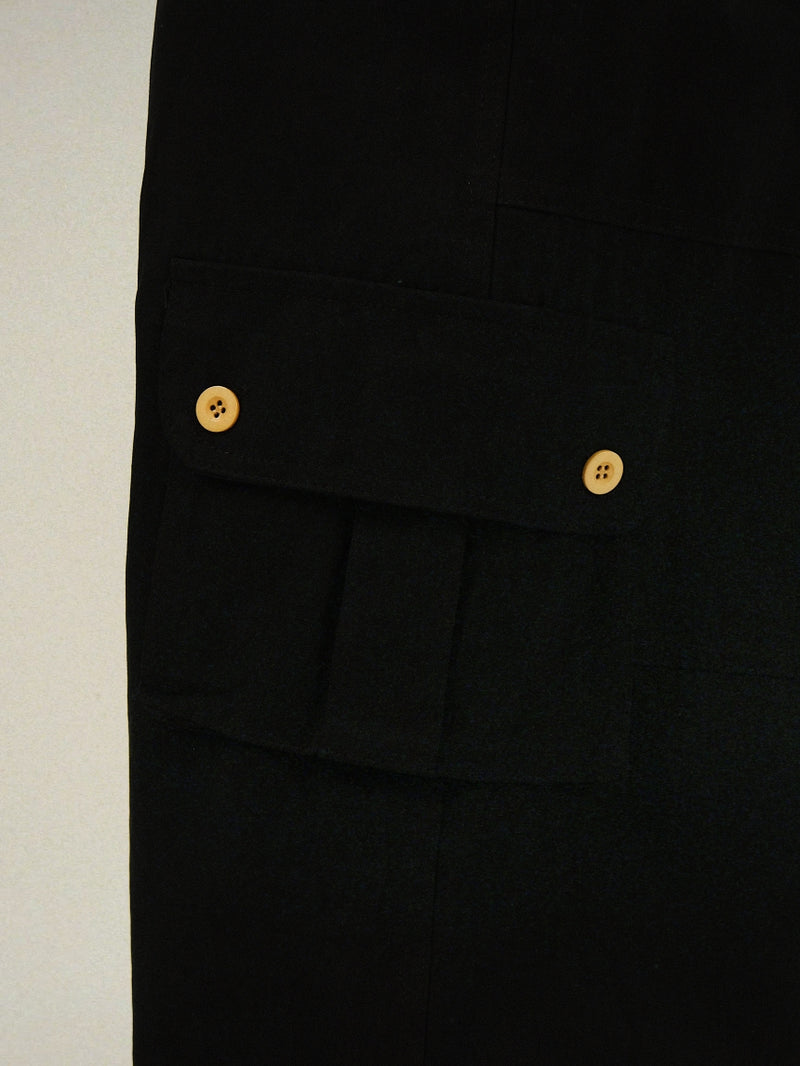 PI Cargo Button Wide Balloon Pants