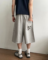 Punch Eyelet Bermuda Sweatpants