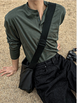 cosyharu henly-neck boonddo long-sleevd shirt