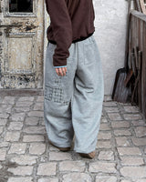 Nover Back Patch Fleece Sweat Pants