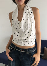 DRAPE HALTER TOP