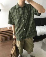 ミュートチェックショートスリーブシャツ
