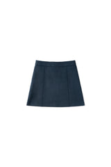 Suede mini skirt_navy