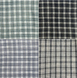 Crop Check Long Sleeve Shirt Cool Gray