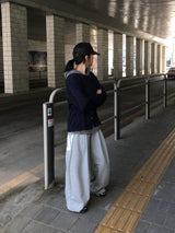 08 ベーシックピンタックワイドスウェットパンツ (4c)