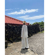 WIDE TUCK NYLON PANTS