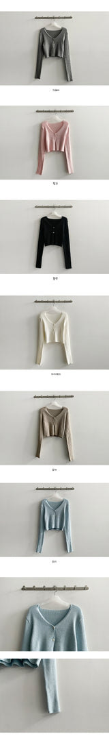 Jane to Snap Slim Ribbed Knit Cardigan