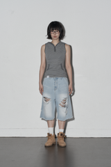 hd ストライプトップ(dark grey)