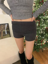 Miu Folding Knit Short Pants 
