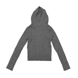 Tweedy knit zip up