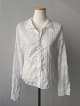 Shining Wrinkle Collar Blouse