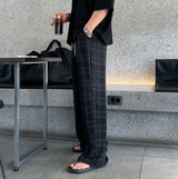 カイパーチュルクチェックパターンワイドフィットパンツ