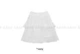 SHEER TIERED MIDI SKIRT