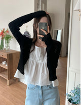 シュガーピンタックスリーブレスブラウス