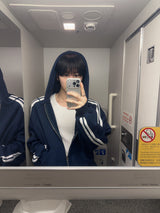 セカンズトラックタックフーディジップアップ