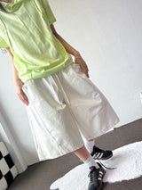 Bide Cotton Stitch Balloon Bermuda Shorts 2color