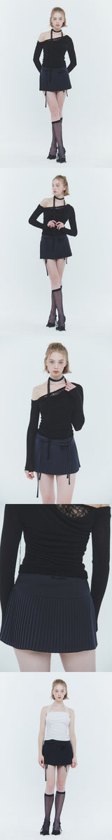 ECHO PLEATS SKIRT (SS ver.) charcoal