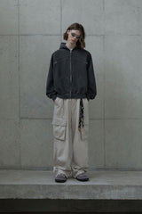 Pigment Stud Hood Zip-Up
