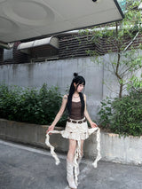 Fairy Ribbon Cargo Miniskirt