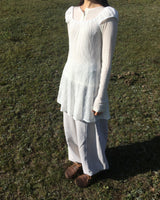 Cap-sleeve bloom one-piece  (2color)