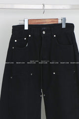 [UNISEX] カーペンターブラックデニムワイドパンツ