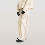RELABEL 23AW Long Zip Casual Pants in Almond Duplex