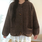 Poban Pocket Wood Duffle Knit Cardigan