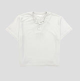 Harnel Layered Ribbed Henley Neck Short Sleeve T-shirt