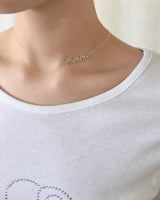 [925SILVER] RHYTHM TRIPLE HEART NECKLACE