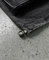 WASH-DENIM CARGO PANTS MULTI POCKET (Black)