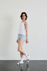 COS TWISTED SHIRRLING TOP / WHITE