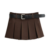 Modern Classic Belt Skirt 233025105
