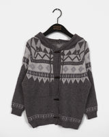Linga Duffel Nordic Hooded Knit Cardigan