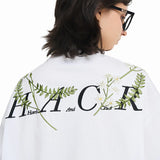 サーキュラーフローラルエンブロイダリーロゴTシャツ