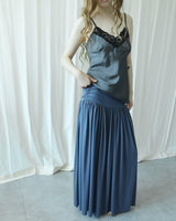 MELLOW SHIRRING LONG SKIRT