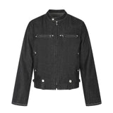 [26AW] アスター ウォッシュド デニム ライダージャケット