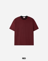 モスプリントストライプショートスリーブTシャツ