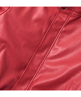 LB Synthetic Leather Hidden Jacket (Red)