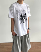 ペンシルプリントショートスリーブTシャツ