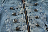 Eira Military Button Denim Jacket