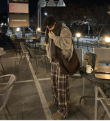 フェンハイムフリースチェックワイドパンツ