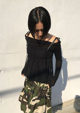 メッシュシャーリングトップ